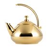 FoodGrade Stainless Metal Kettle Polished Steel Tea Glossy for Office, Entertaining