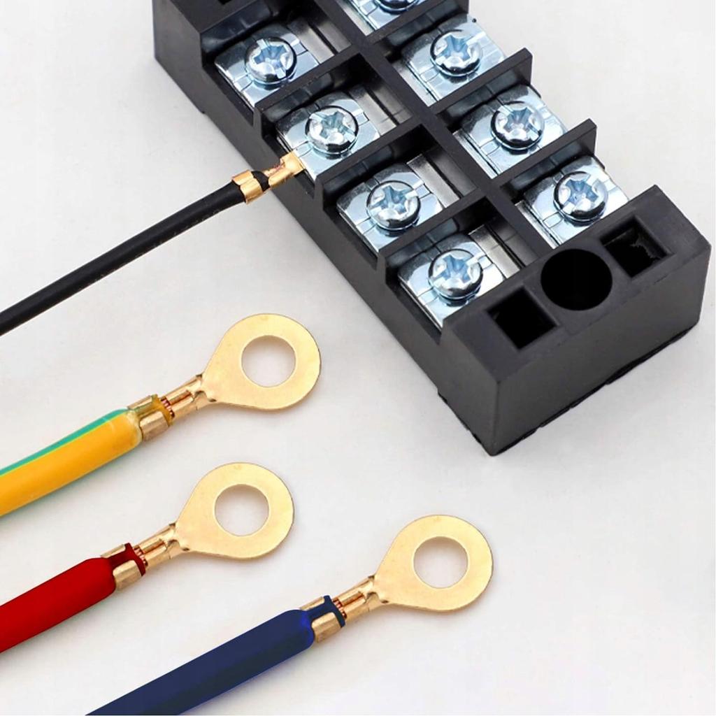 Rosfix Zestaw Konektorów Oczkowych M6-M10 – 300 Sztuk w Etui | Mosiężne Złącza | Wysoka Przewodność Elektryczna