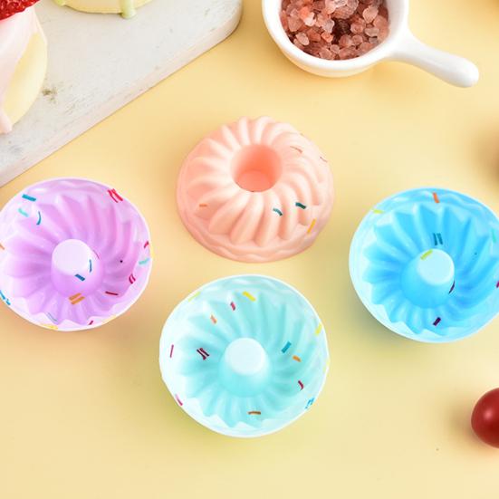 5Pcs Cake Mold Silicone Non-Stick Baking Cups Reusable Food Grade Muffin Liners Dishwasher Safe Oven Air Fryer Safe Mold for Muffins Egg Tarts