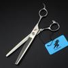Dza Matte 7.0 Inch High-End Pet Grooming Scissors, Straight Shank, Classic Straight Scissors, Tooth Scissors, Fish Bone Thin Scissors