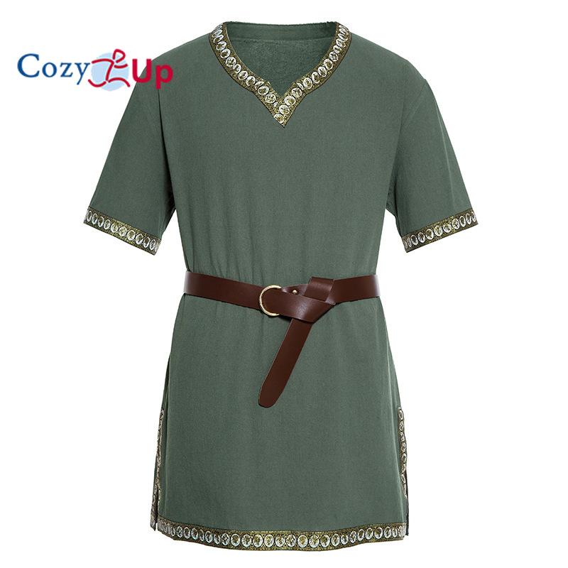 Cozy Up Mens Medieval Costume Viking Knight Tunic Halloween Renaissance ...
