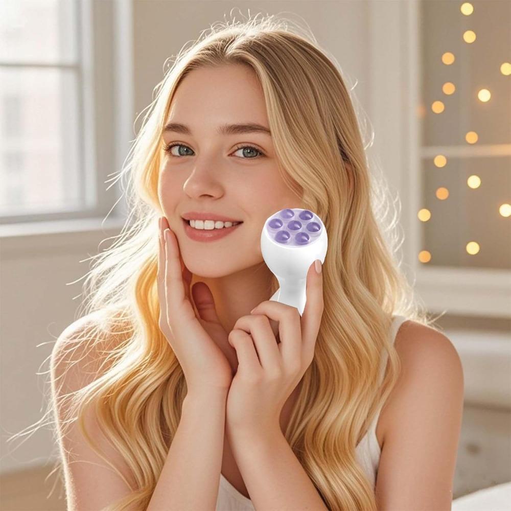 Handheld Face Roller 7 Jade Beads Facial Massager Skin Tighten Lifting Promotes Face Cream Absorption Portable Comfortable Grip