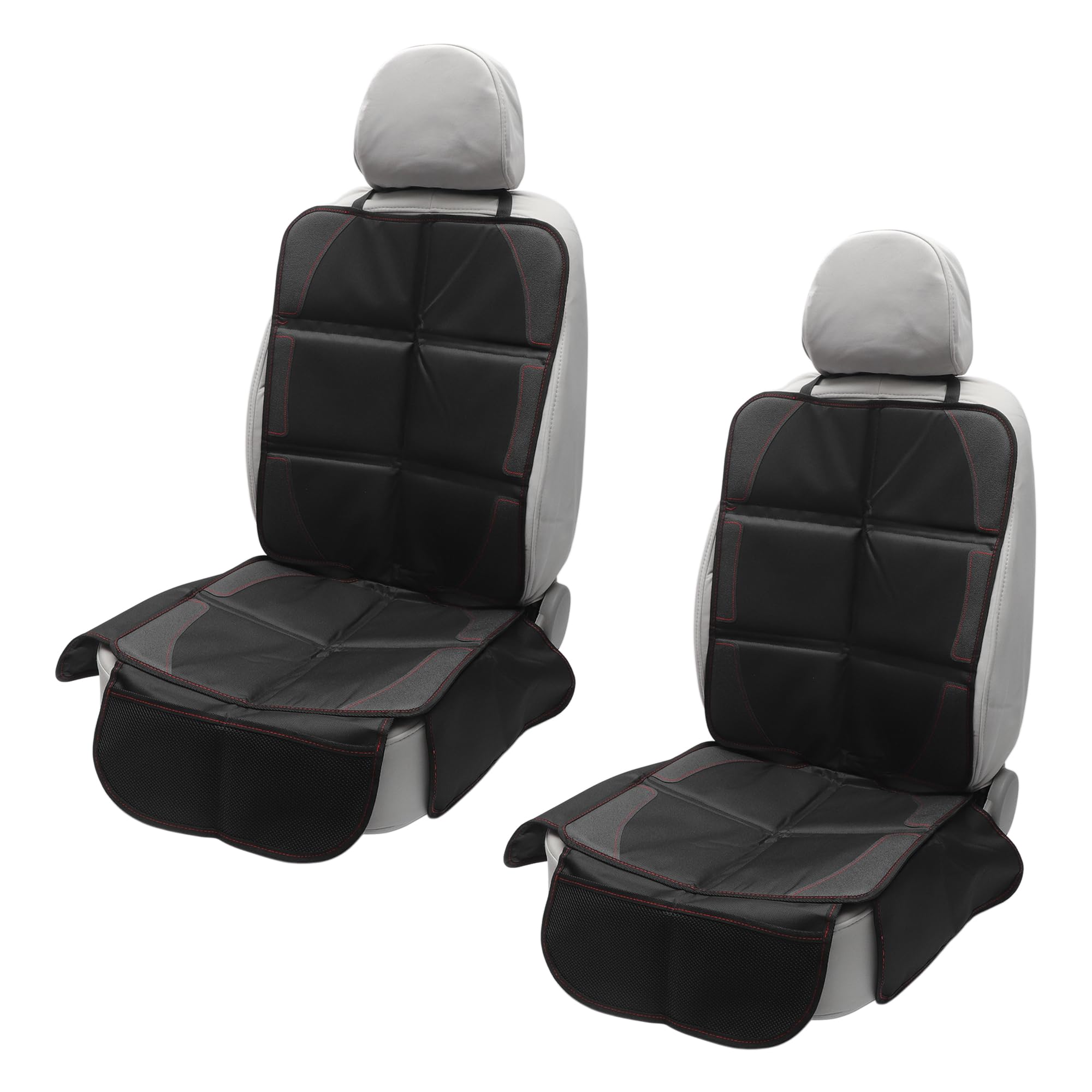 

X AUTOHAUX Универсальные чехлы на автомобильные сиденья с боковыми мягкими подкладками для ребенка Прочные и Черные и 1 комплект Карманы, Безопасность, Водонепроницаемые, Красные,