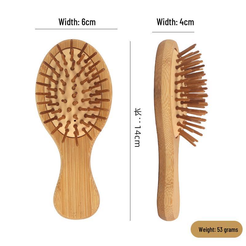 Natural Bamboo Scalp Massage Comb - Portable Air Cushion Brush