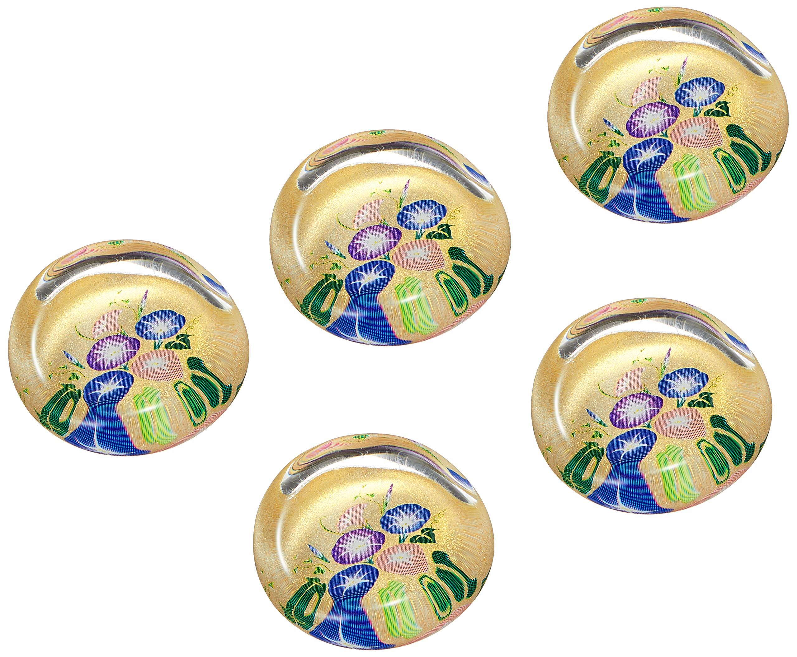 

Yakushi Kiln Glass Chopstick Rest (Morning Glory) Set of 5