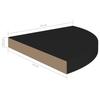 VidaXL Étagères d'angle flottantes 2 pcs Noir 35x35x3,8 cm MDF