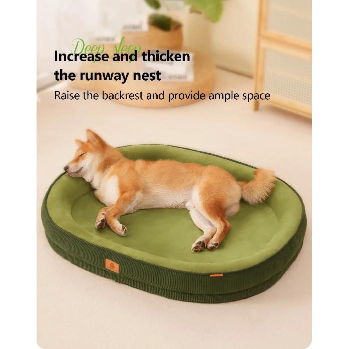 Medium Size Ultra Soft Dog Bed Removable Mat Orthopedic Support Moisture Proof Anti-Slip for German Shepherd Siberian Husky