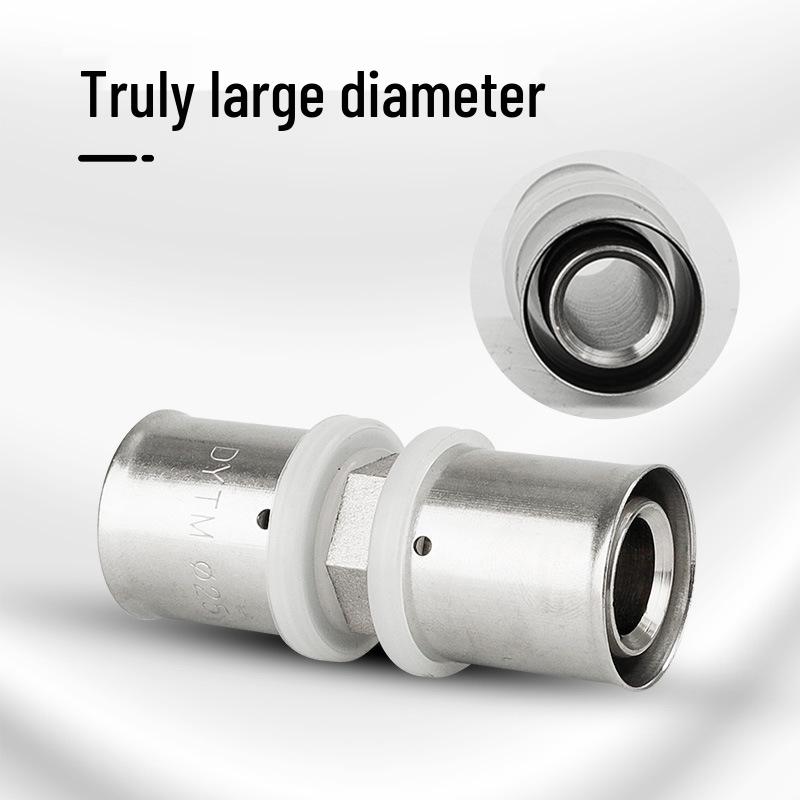 Press-fit Equal Diameter 1216 Aluminum-Plastic Pipe Fittings for Underfloor Heating - Copper Quick Connect