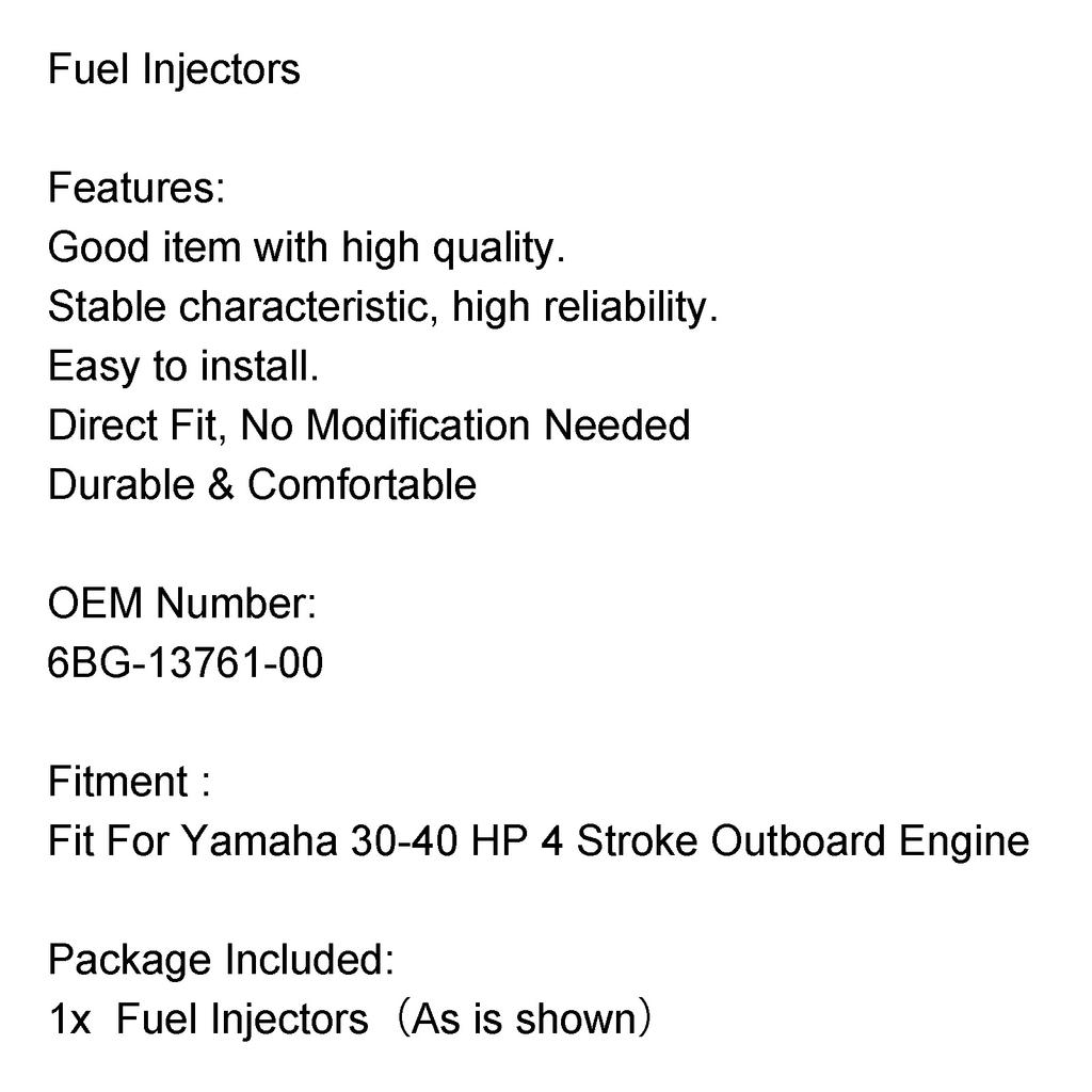 Bränslespridare För Yamaha Utombordsmotor F 30HP 40HP 4-takt 6BG-13761-00