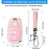 QBUC Key Fob Cover for Chevy, Car Key Fob Case with Keychain for Equinox 2018- Sonic 2017- Spark 2016- Traverse Trailblazer Trax Accessories