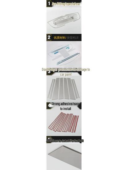 08-13 RAV4 Fensterzierleisten: Kratzfeste Glasdekorstreifen