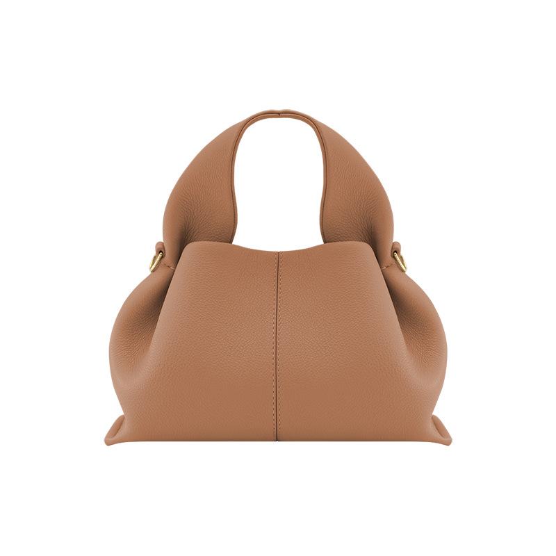 Poleno dumpling bag new bag French niche brand shoulder messenger bag cowhide handbag cloud bag