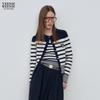 Teenie Weenie Bear Letter Stripe Knitted Cardigan