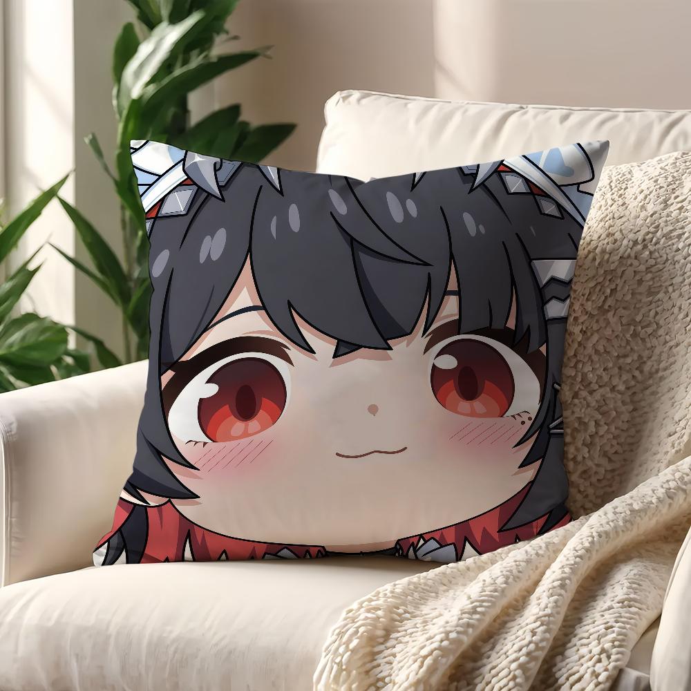 Game Cute  ZZZ Face Q-version Avatar Cushion Cover Pillow Cover Decoration Room Home Sofa Living Office Car Nordic Simplicity