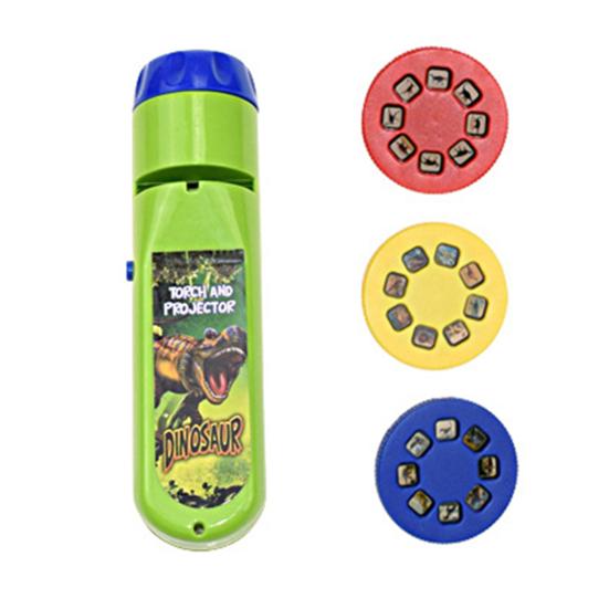 Dinosaur Projector Flashlight for Kids 24 Animal Images with 3 Discs Adjustable Focus Night Light And Storyteller