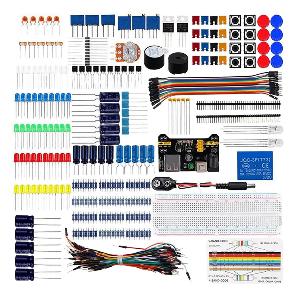 Power Supply Module And Electronic Components, Wire, 830 Breadboard
