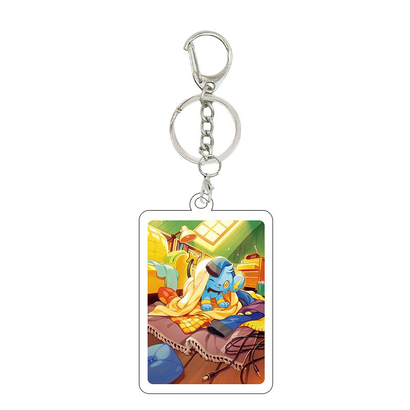 Ptcg Pocket 5cm Anime Fashion Squirtle Bulbasaur Psyduck Cartoon Diy Acrylic Action Keychain Backpack Pendant Accessories Charm