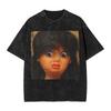 Disgusted FACE Meme Washed T Shirt Streetwear Hip Hop Vintage TShirts Tees Unisex Women Short Sleeve Harajuku