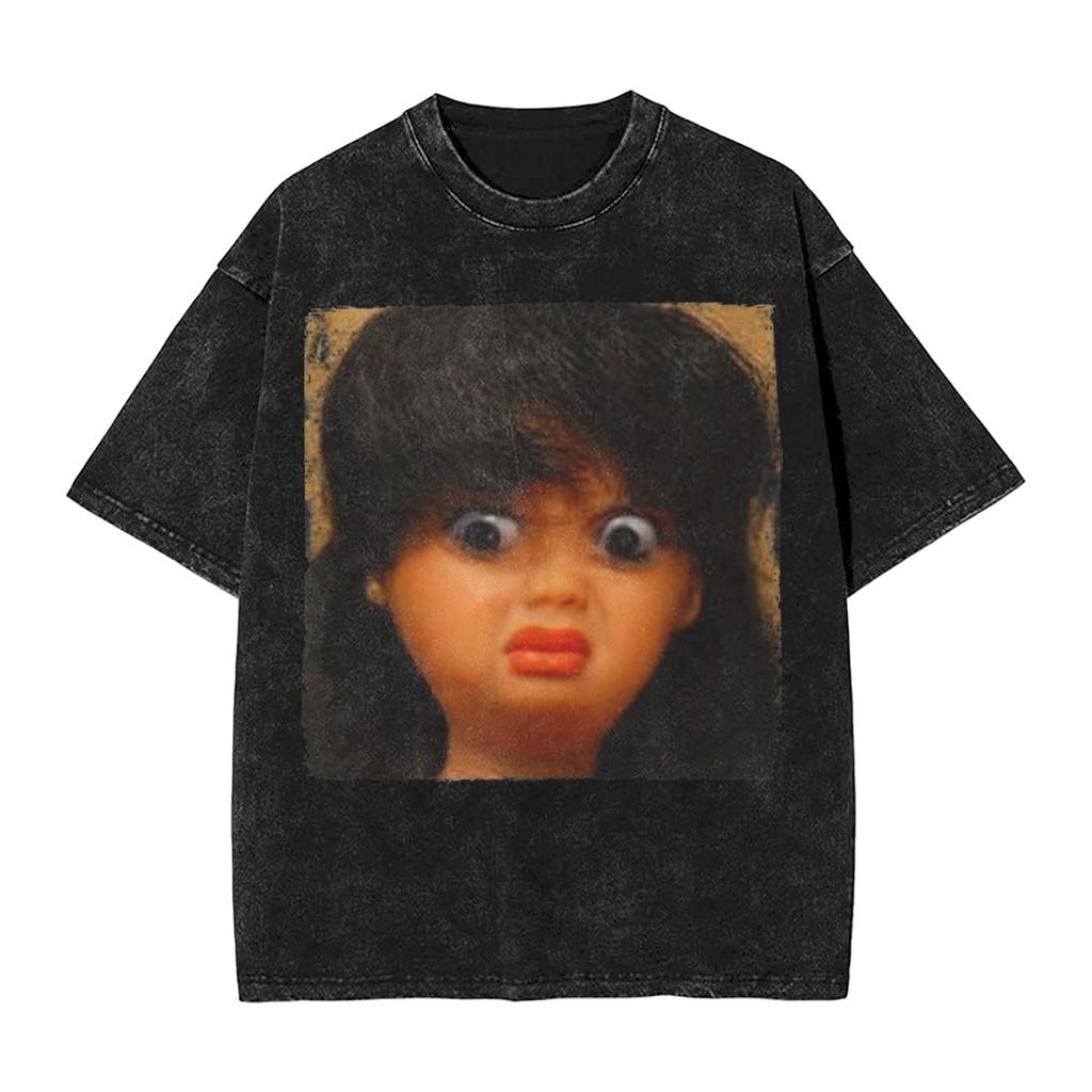 Disgusted FACE Meme Washed T Shirt Streetwear Hip Hop Vintage TShirts Tees Unisex Women Short Sleeve Harajuku