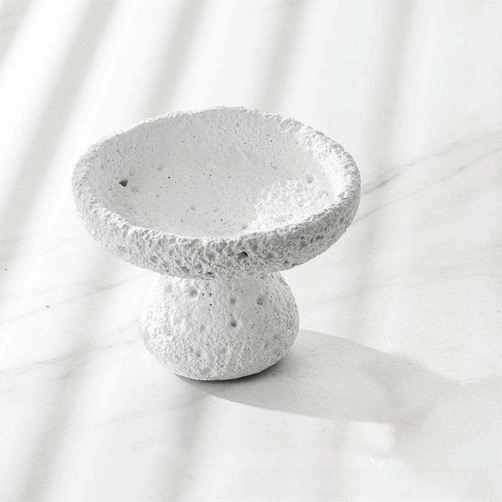 Concrete Texture Cement Incense Burners Moon Surface Design with 9 Holes Incense Stick Stand Decorative Multi-functional