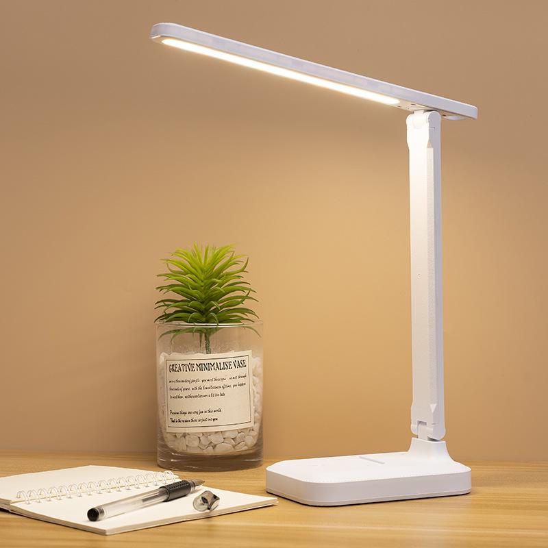 Eye-Protective LED Desk Lamp - Touch Control, Folding Design for Students and Children's Bedside
