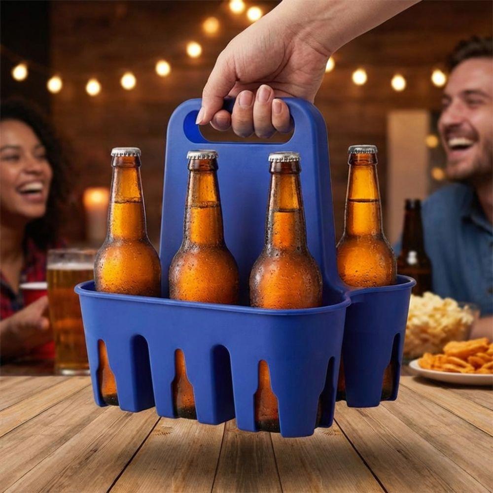Tragbarer Bierhalter aus Kunststoff, 6er-Pack, Getränkehalter, Bierflaschenträger, Bar Party