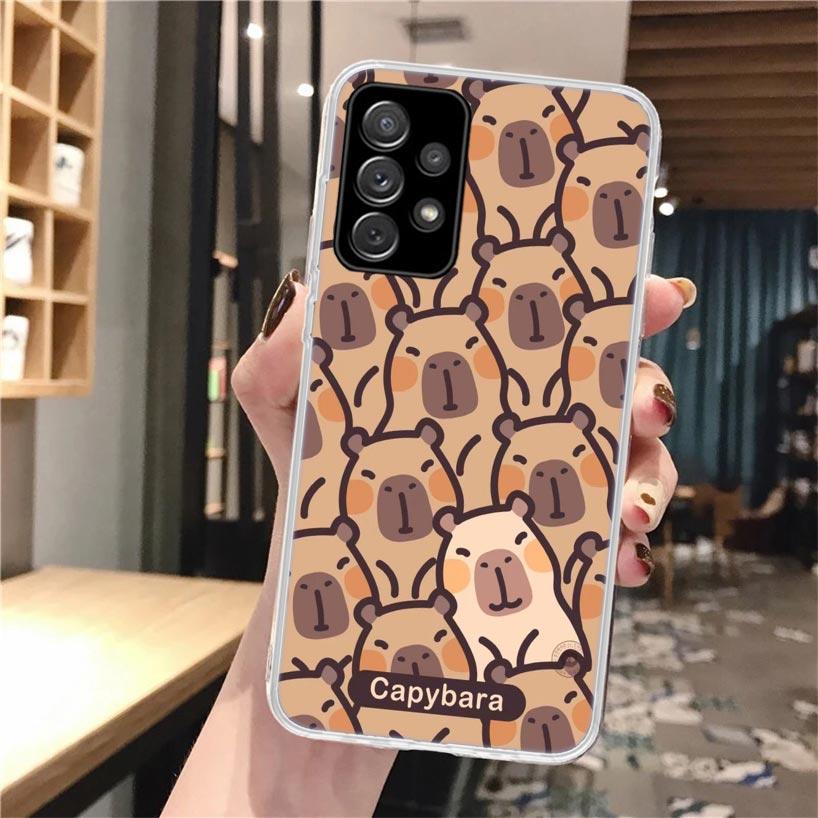 

Funny Capybara Cartoon Animal Silicon Phone Case For Samsung Galaxy Note 20 Ultra 9 8 10 Pro S10 Lite S9 Plus S8 + S7 Edge Cover Samsung S8