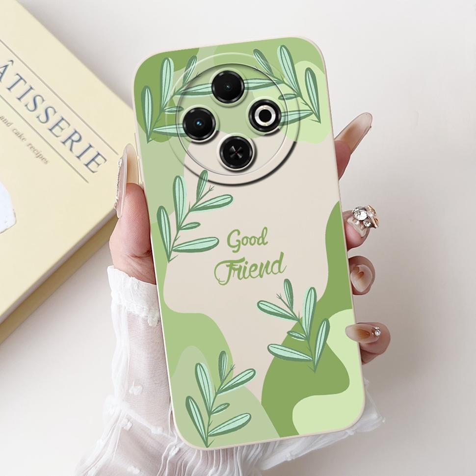 Spark30C Cover For Tecno Spark 30C 2024 Case Cute Cartoon Girl Cover Soft Silicone Phone Case For Spark 30 C Spark30 Full Bumper