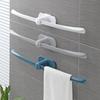 1PC Bathroom Towel Rack Free Punching Hanging Towel Bar Minimalist Light Luxury Internet Celebrity Gun Gray Single Bar Bathroom Rack
