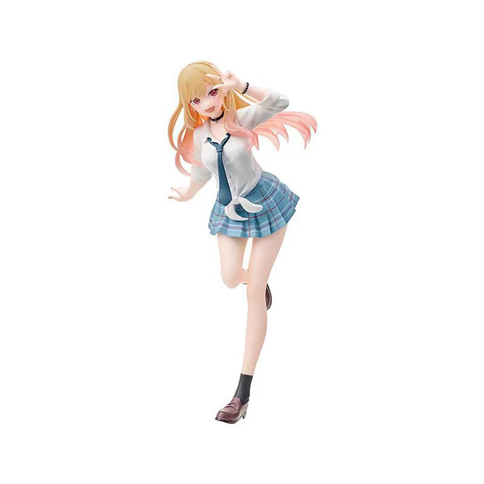 18CM Anime My Dress Up Darling Sexy Adorable Kitagawa Marin Sexy School Uniform Model PVC Action Plaything Collectible Present For Kids Fans