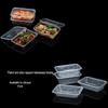 OLOEY Disposable Large Round Plastic Bowls with Lids - 50 Sets