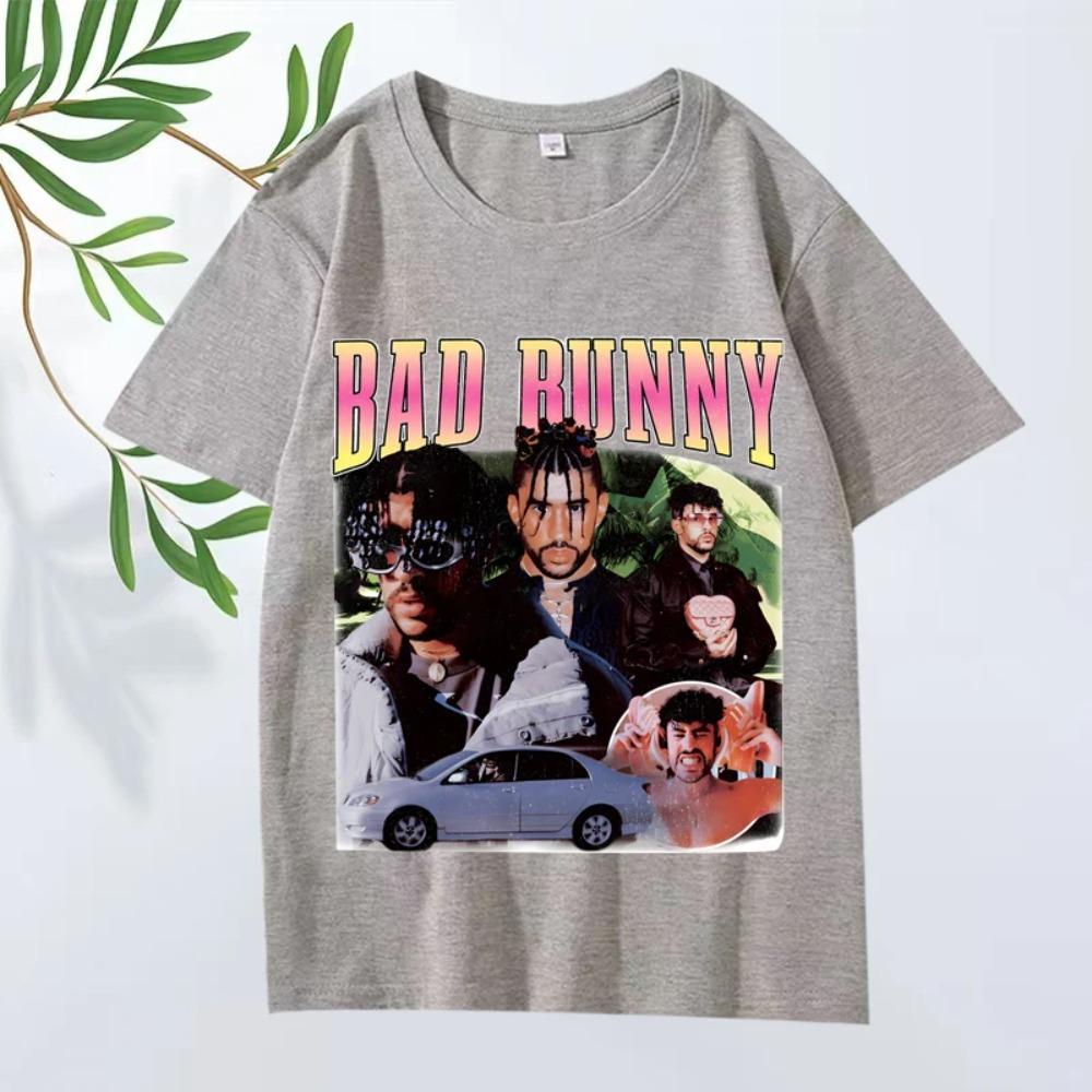 Bad Bunny classic T Shirt 2025 new men ’s women Oversized 100%  streetwear short sleeve Summer print graphics Unisex tops
