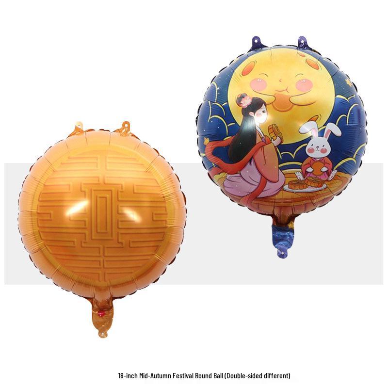 Dragon Boat & Mid-Autumn Festival Decorations: Zongzi Mooncake Balloons & Pull Flag Ornaments