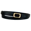 Vintage Thin Waist Belt With Punched Detail And Smooth Buckle Design Casual For