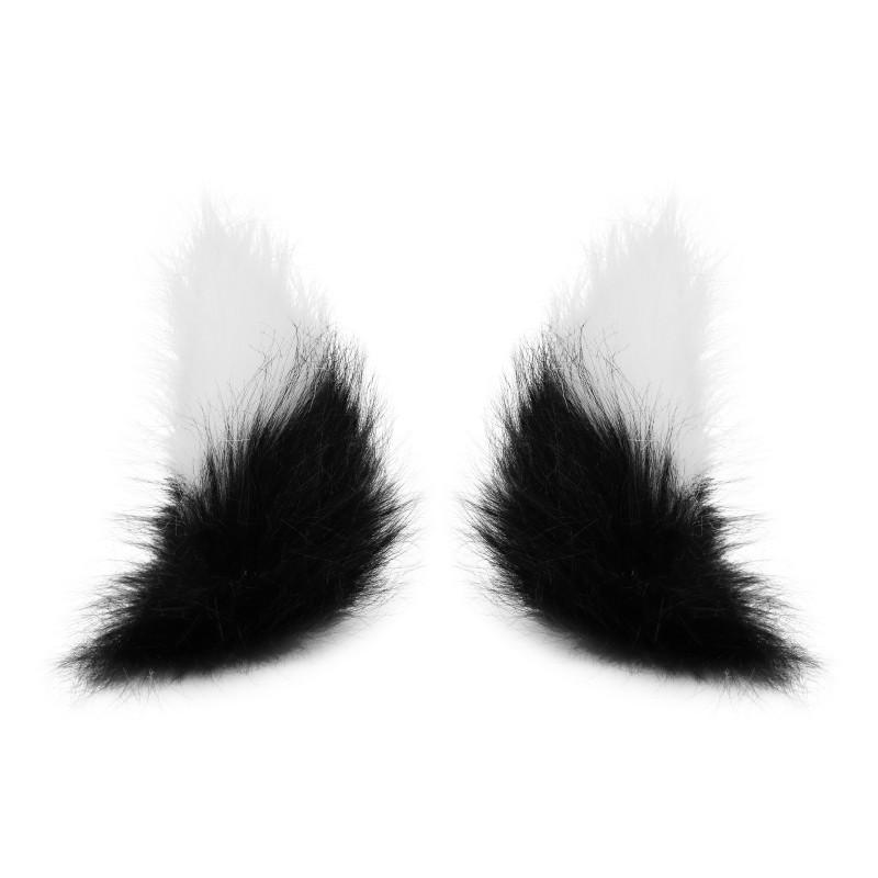 Handmade Plush Wolf Ear Headband Hair Clip Cosplay Accessory Anime Convention Unisex Stylish Decor