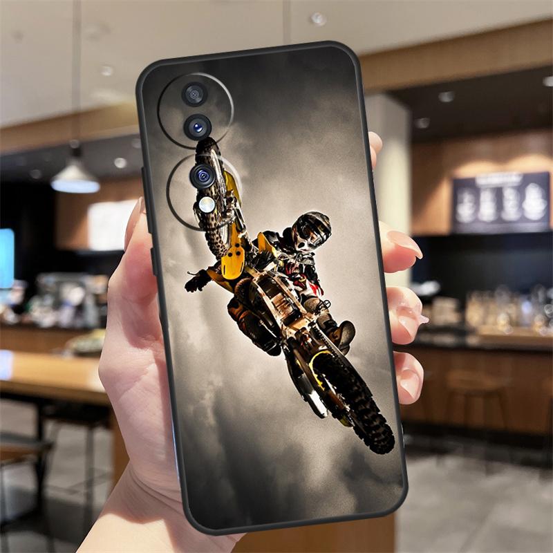 Moto Cross Motorcycle Sports Case For Honor Magic 5 6 7 8 Pro Honor 200 400 50 70 90 Lite X8b X8c X9b X9c X9d Win RT Cover