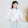 Retro Ethnic Embroidered Cotton-Linen Tang Suit: Two-Piece Cheongsam Zen Tea Outfit
