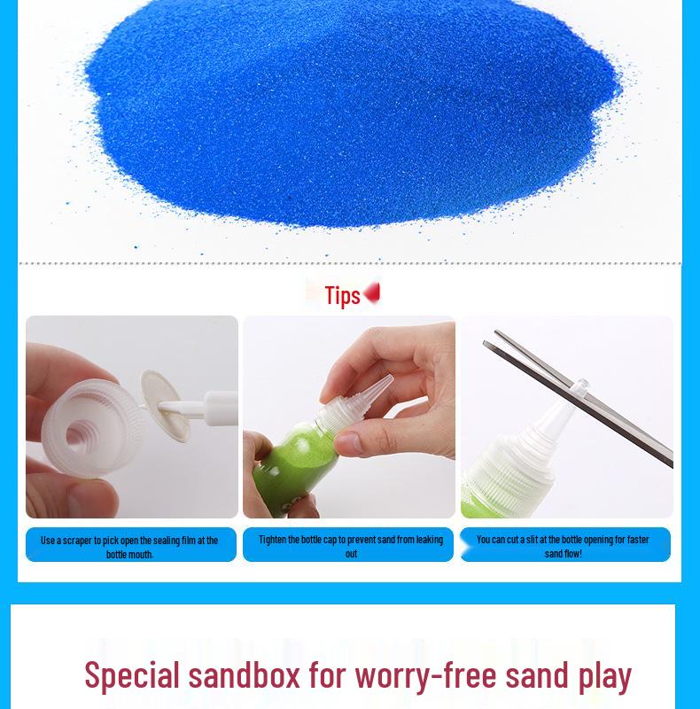 Milo Creative Sand Painting Set for Kids Ages 3-6: DIY Colored Sand Art for Early Childhood
