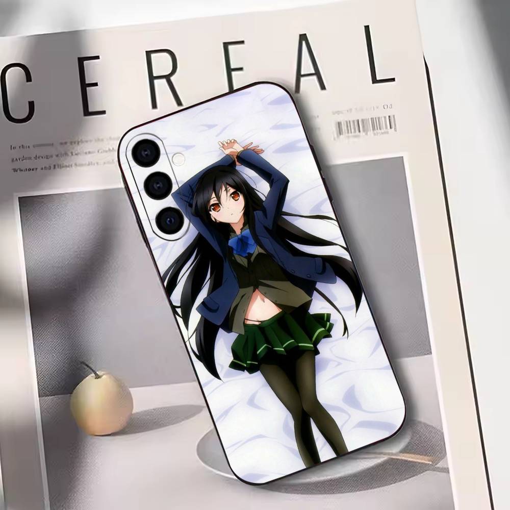 Accel World Kuroyukihime Phone Case Black Silicone Soft For Samsung Galaxy A73,A72,A71,A70,A53,A52,A51