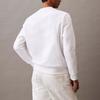 Calvin Klein Letter Logo Casual Crew Neck Long Sleeve Sweatshirt Men sweatshirt Bright-White 40BM801-110