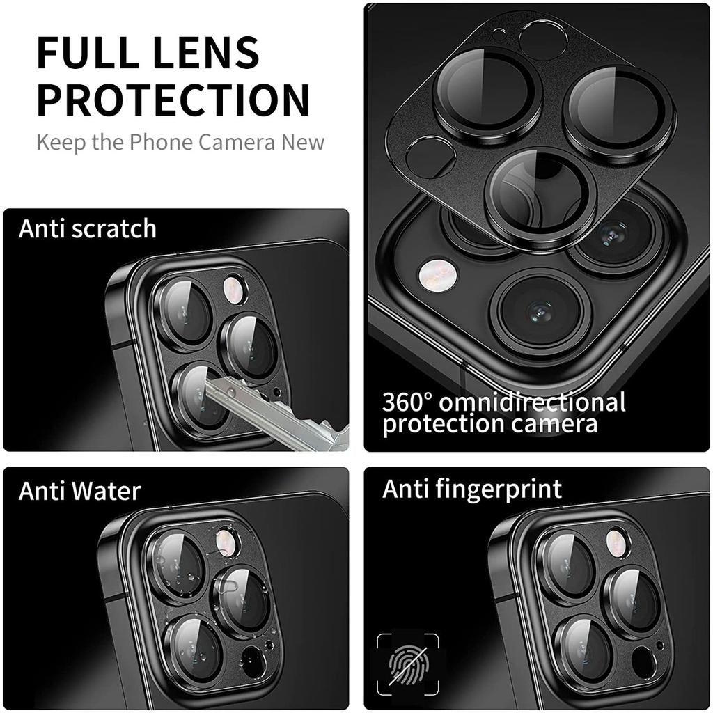 ENKAY HAT PRINCE For iPhone 16 Pro/16 Pro Max Camera Lens Protector Aluminum Alloy+Tempered Glass