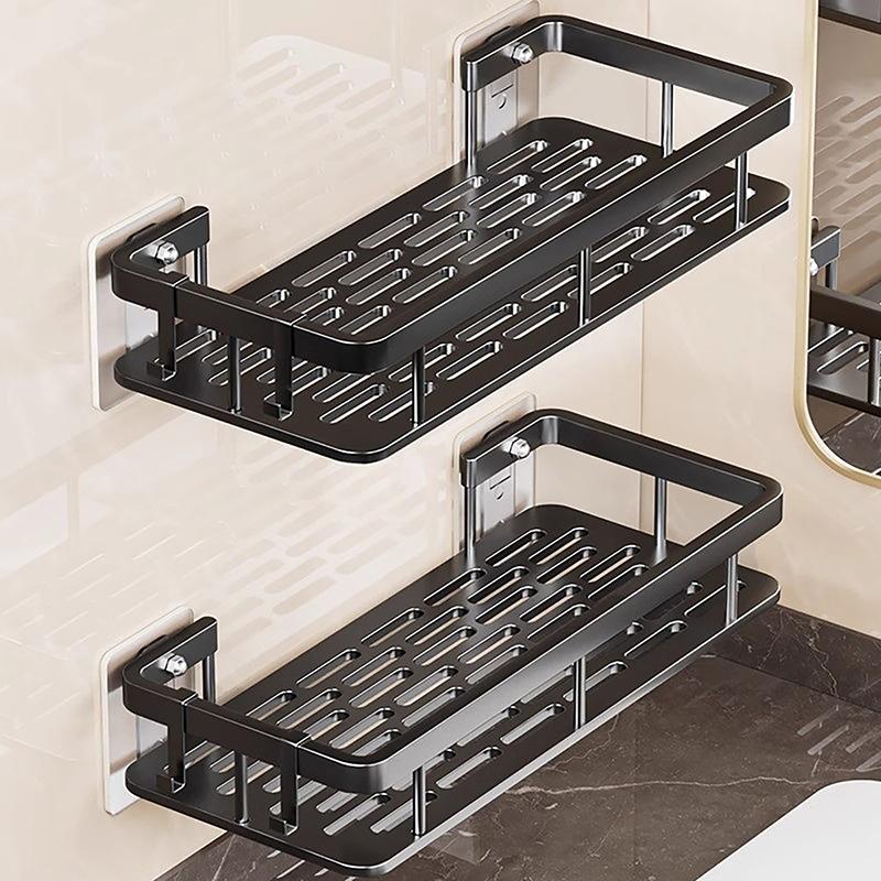 Wall Hanging Corner Single Layer Rectangular Bracket Wall Mounted Shower Shampoo Rack Bathroom Rack Towel Rack Bracket