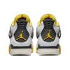 Air Jordan 4 Retro Vivid Sülfür Kadın Spor Ayakkabı Beyaz Hindistan Cevizi Sütü Antrasit AQ9129-101