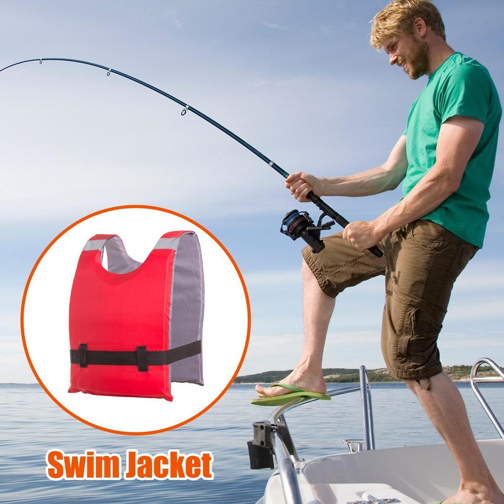 Swim Jacket Adult General Purpose LifeJacket Lightweight Flotation Vest With Reflective Stripes For Fishing Swimming