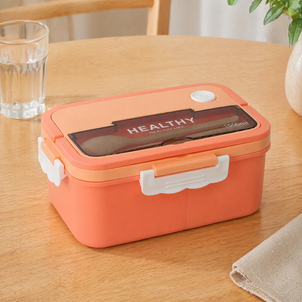 PP Compartment Lunch Box 3 Compartment Food Container Practical Lunch Storage Container For Office
