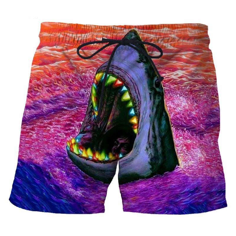 3D Print Shark Short Pants For Men Summer Personality Animal Unisex Harajuku Beach Shorts Vacation Surfing Swim Trunks Clothing