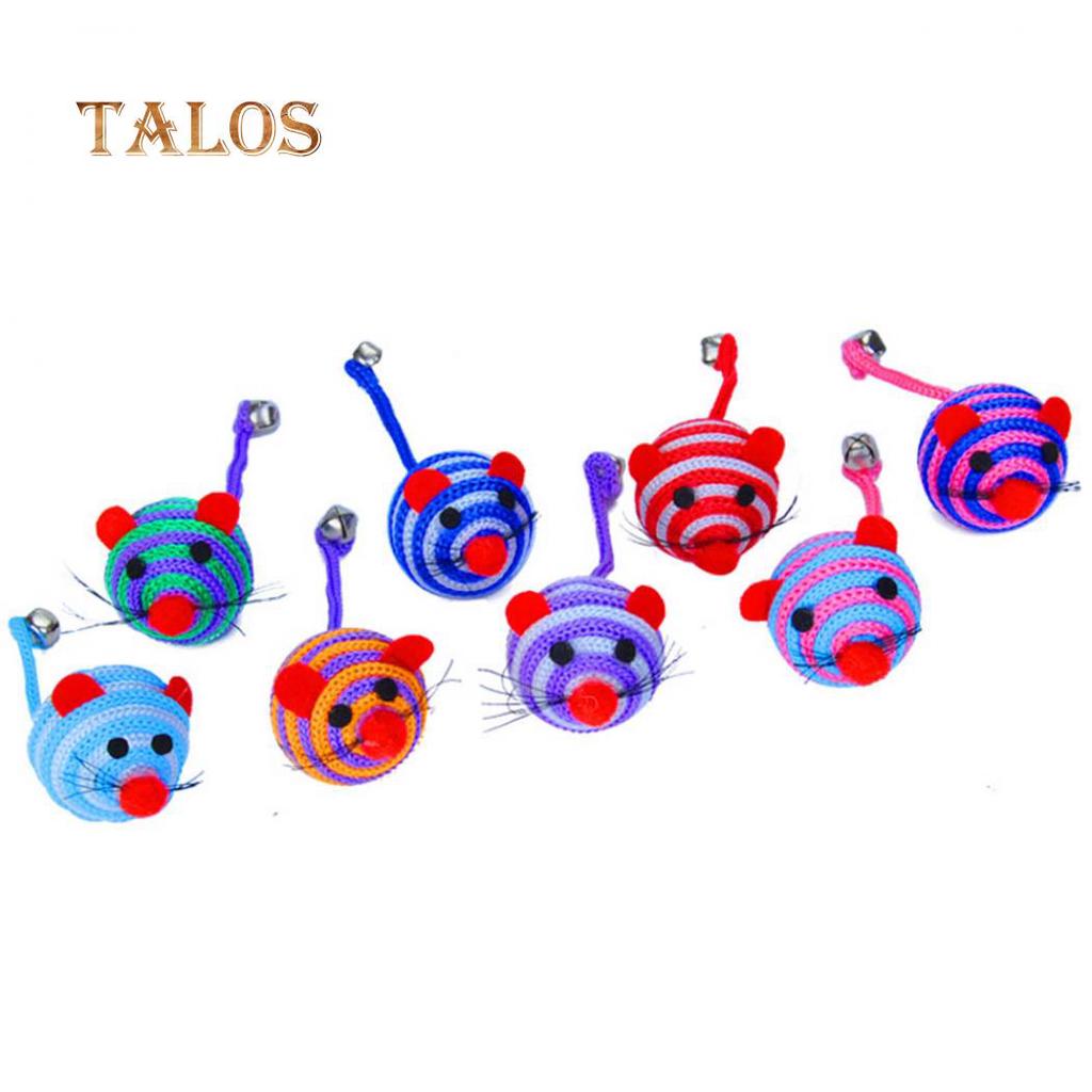 Krásný proužek Nylonové lano s kulatým míčem Myš s dlouhým ocasem Zvonek pro domácí mazlíčky Kočka Kousání Hračka Hračka Domácí zvířata Příslušenství