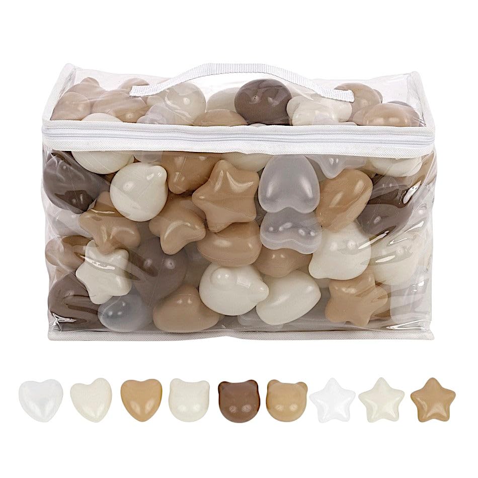 

Hugmuu Colored Pool and Bear with Storage Birthday Star and Heart Soft Stylish for Babies and Kids Bear Balls, 5.7cm 6cm, Shape, Bag, Gift, Designs,