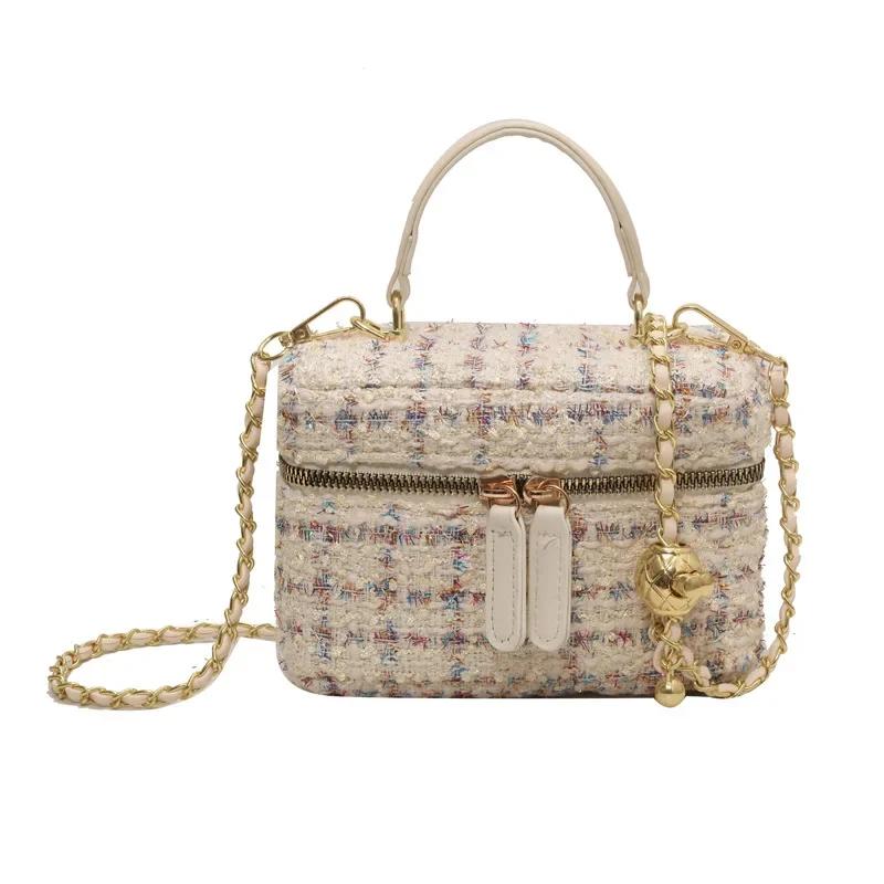 

Елегантна жіноча сумка з подвійною блискавкою, розкішна коробка, вишуканий ланцюг, вулична мода, легкі жіночі моделі високої якості