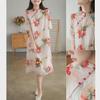 "2024 Summer Retro Ethnic Style Cheongsam Dress - Fashionable Cotton & Linen Skirt for Women"